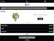 Tablet Screenshot of bowdenflowers.com